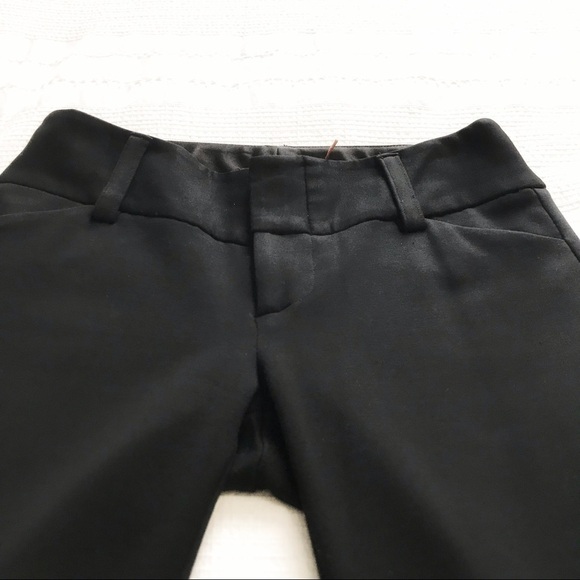 alice + OLIVIA BLACK MID-RISE STRETCHY STRAIGHT LEG PANTS - XS - Picture 6 of 9
